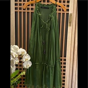 Zara Crepe Silk Tunic Dress